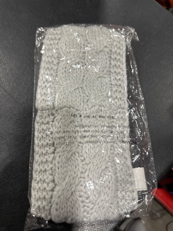 Photo 1 of Luther Pike Seattle Ear Muffs for Winter - Women & Men's Behind-the-Head Warmers Light Grey