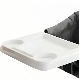 Photo 2 of Baby Dining Tray Competible with Inglesina Fast Table Chair Portable Baby Feeding Tray for Clip-On Fast Table Chair Plastic White Tray Compatible with Most high Chairs
