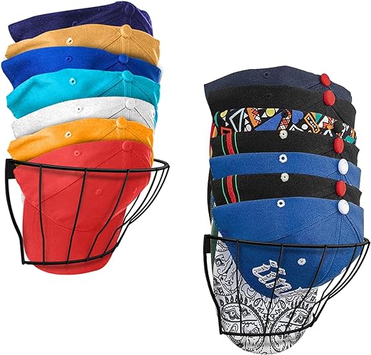 Photo 1 of [2-Pack] Hat Holder on Wall Mount,Metal Hat Racks Stand,Designed for Baseball Cap Organization,Hat Organizer for Baseball Caps,Baseball Hat Storage Organizer,Hat Rack for Closet up to 30 cap hangers.
