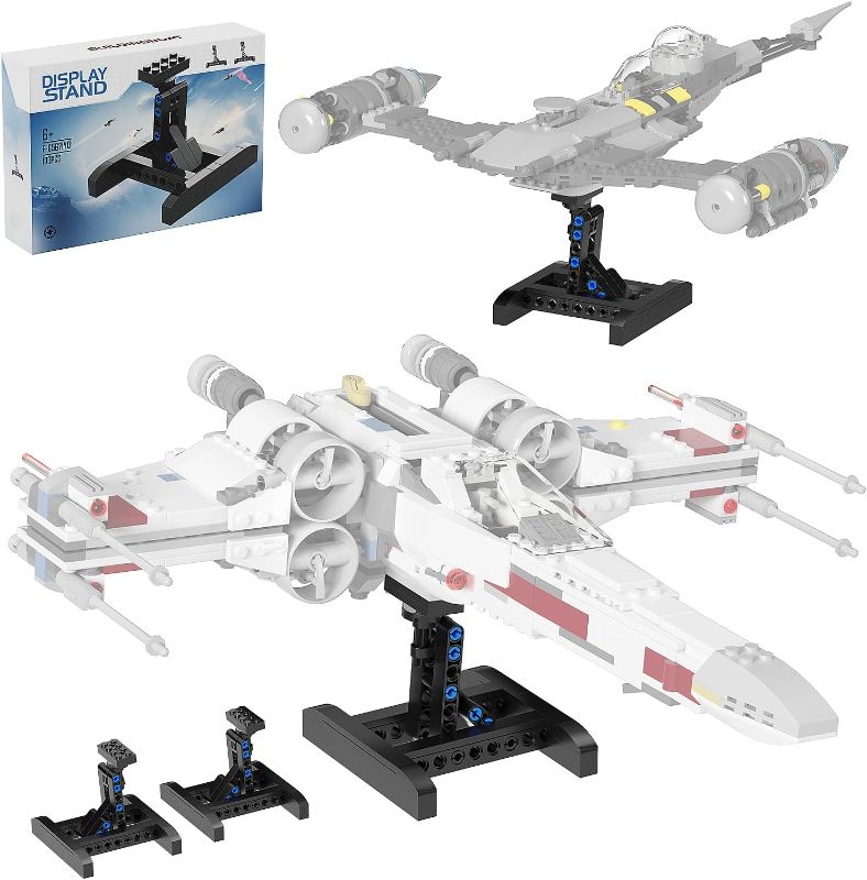 Photo 1 of (2 Pack) Display for Lego X-Wing Fighter 75301 Building Kits, Bracket for Lego Mando N-1 Fighter 75325, Multifunctional Stand for Lego TIE Bomber 75347
