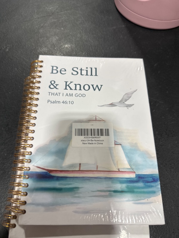 Photo 2 of GOLSOO Bible Verse Be Still & Know That I am God Hardcover Spiral Notebook 6x8 Inches, Psalm 46:10 Scripture Spiral Journal Notebook Diary, 160 Pages