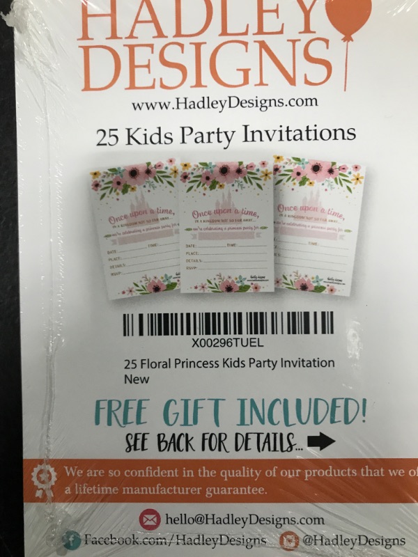 Photo 2 of 25 Floral Princess Party Invitation,  Little Girl Birthday Invite