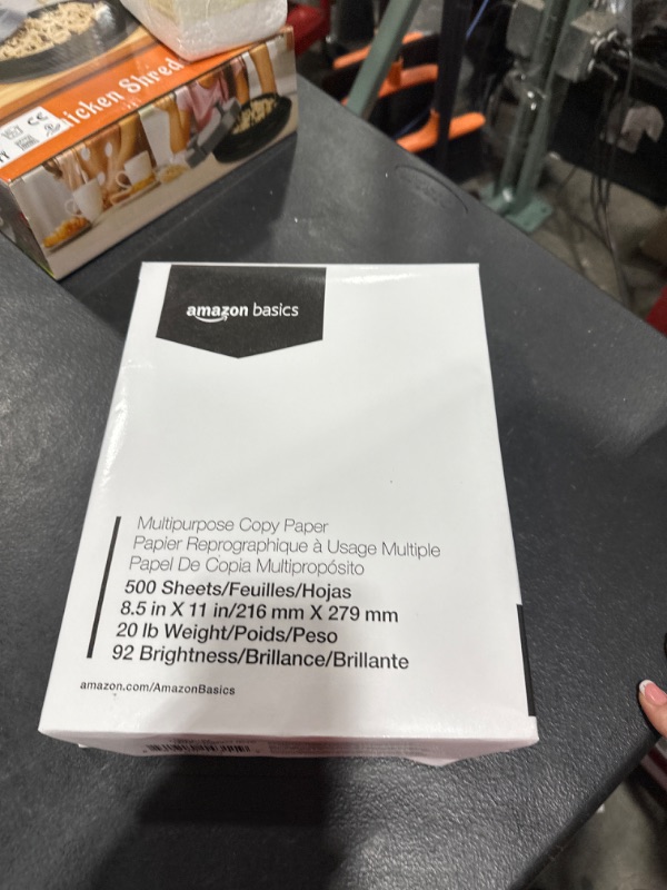 Photo 1 of Amazon Basics Multipurpose Copy Printer Paper, 8.5 x 11 Inch 20Lb Paper - 1 Ream (500 Sheets), 92 GE Bright White 1 Ream | 500 Sheets Multipurpose (8.5x11) Paper
