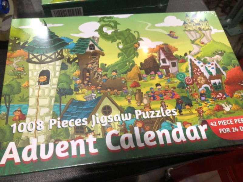 Photo 2 of Advent Calendar 2023, Christmas Scene Jigsaw Puzzles 24 Days Countdown Calendars for Kids, Boys, Girls, Teens, Over 1000 Pieces Puzzle Advent Calendar 2023 Adult, Parents, Xmas Gift for 5-7, 8-12 (M2)