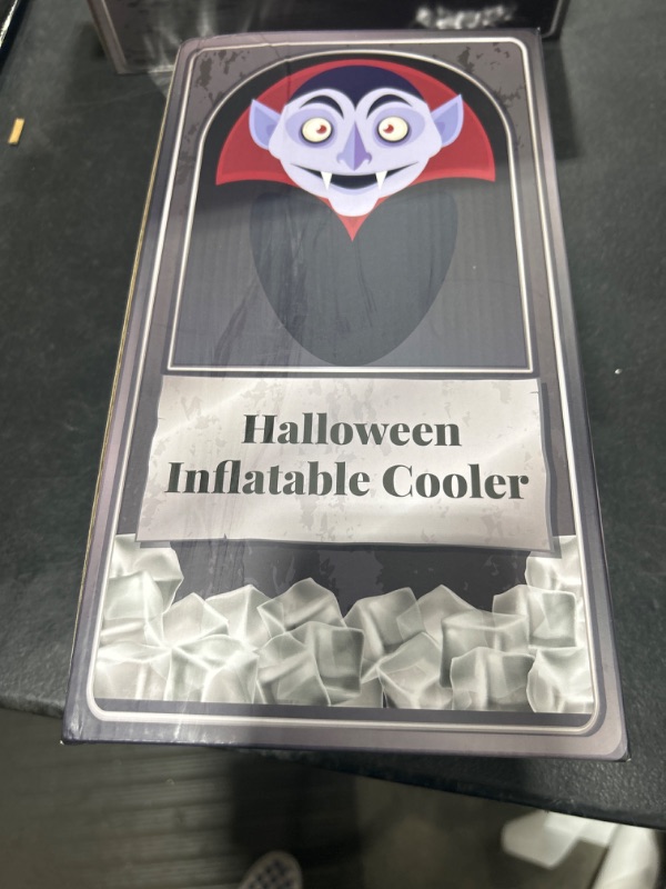 Photo 1 of 43 Inch Inflatable Vampire Coffin Cooler Halloween Party Supplies, Halloween Party Decorations, Halloween Drink Cooler Beverage Holder, 120+ Cans Large Capacity Indoor Outdoor Halloween Decorations
