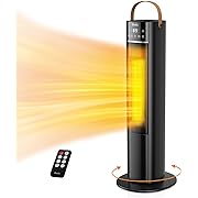 Photo 1 of 26" Space Heater for Large Room, Grelife 1500W PTC Oscillating Electric Heater with Thermostat, Remote, Overheat&Tip-Over Protection, 12H Timer, Portable Ceramic Heater for Indoor Use Bedroom Office
