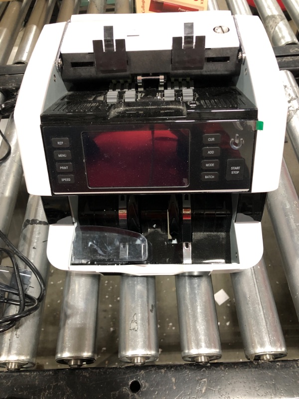 Photo 1 of PONNOR Money Counter Machine Mixed Denomination,Value Counting, Multi Currency, CIS/UV/IR/MG/MT Counterfeit Detection Bill Counter, Cash Counter with Touch Screen for Business with Printer AL929