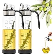 Photo 1 of CHEFTOON Olive Oil Dispenser Bottle, Auto Flip bottles for kitchen, 18 OZ with Leakproof Cap, Easy Clean and vinegar dispenser set of 2
