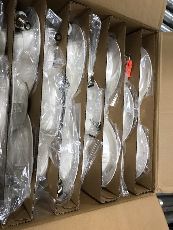 Photo 1 of Sunco Lighting 24 Pack 5/6 Inch LED Can Lights Retrofit Recessed Lighting, Selectable 2700K/3000K/3500K/4000K/5000K Dimmable, Baffle Trim, 13W=75W, 1050 LM, Replacement Conversion Kit, UL Energy Star 5 Cct in One (2700k, 3000k, 3500k, 4000k, 5000k) 6 inch