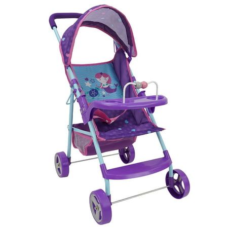 Photo 1 of 509 Mermaid Doll Stroller - Canopy & Cup Holder Easy Fold Storage & Travel Fits Dolls up to 21 Ages 3+
