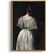 Photo 1 of InSimSea Framed Canvas Wall Art Decor, Seventeenth Century Lady Classical Paintings, Large Prints, Vintage Retro Hanging Wall Decorations for Bathroom Bedroom Living Room 24x36in
