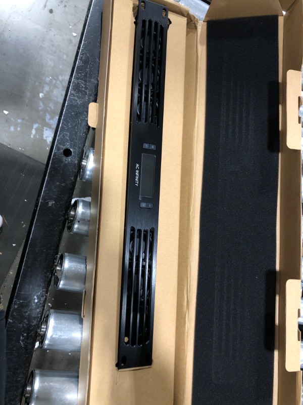 Photo 1 of AC Infinity CLOUDPLATE T1-N, Rack Mount Fan Panel 1U, Intake Airflow, for Cooling AV, Home Theater, Network 19” Racks