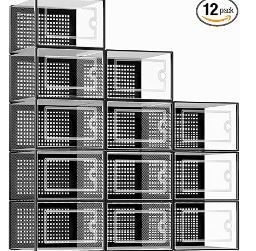 Photo 1 of KUJECT X-LARGE SHOE STORAGE BOXES ORGANIZERS FOR CLOSET 12 PACK