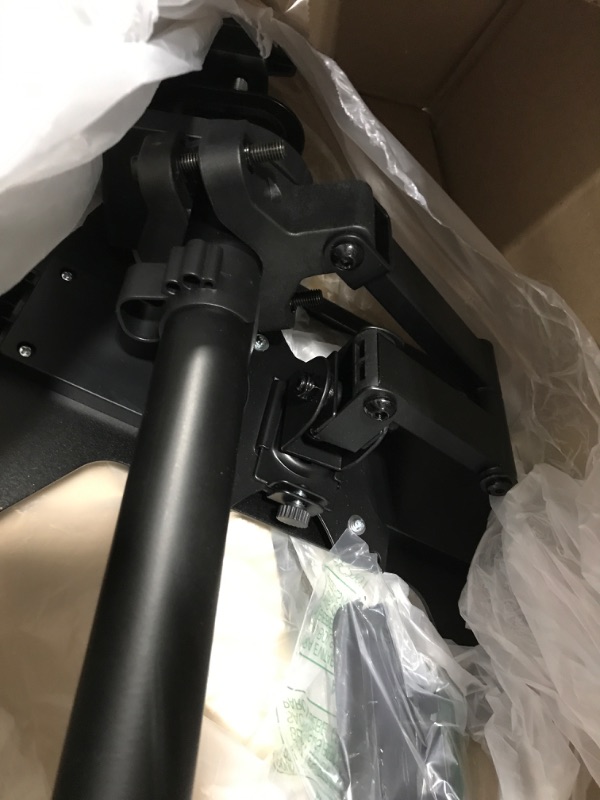 Photo 1 of WALI Monitor and Laptop Mount, Gas Spring Dual Monitor Stand with Laptop Tray Fit Computer Screens up to 32”, Laptop Desk Mount with Notebook up to 17”, Dual Monitor Arm Desk Mount (GSDM003LP), Black