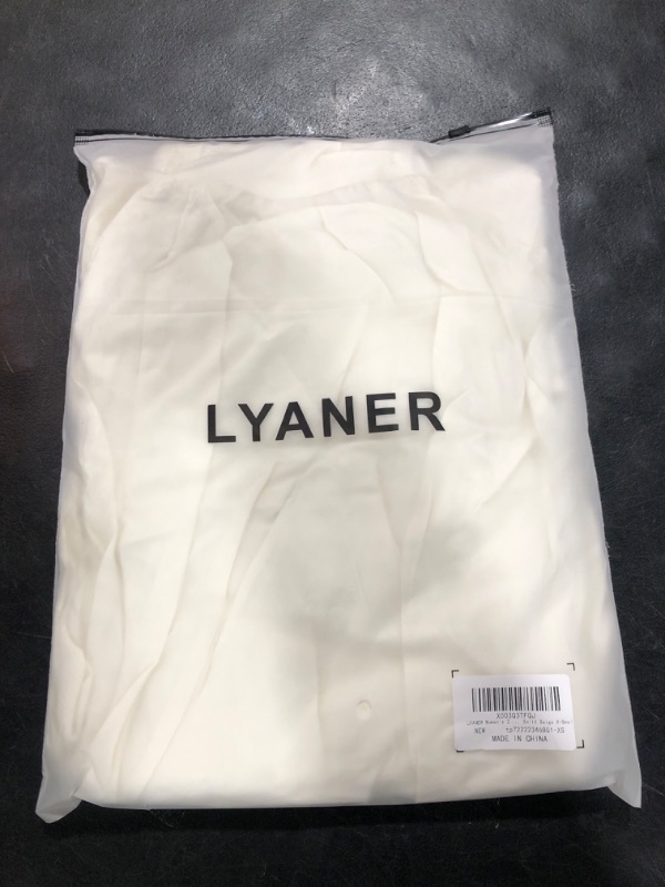 Photo 1 of LYANER Women's 2 Piece Outfit One Shoulder Crop Top and Side Split Midi Skirt Set with Pockets X-Small Solid Beige