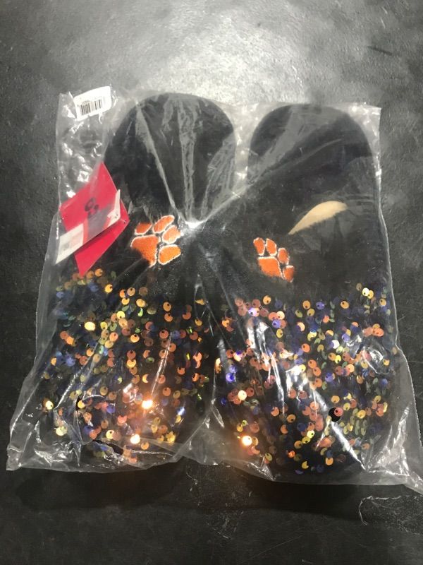 Photo 1 of FOCO Women's NCAA College Team Logo Ladies Sequin Fashion Slippers  Team Color SIZE 9-10