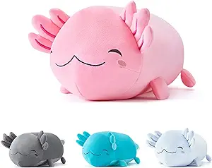 Photo 1 of Axolotl Plush, 19" Soft Stuffed Animal Plush Toy, Cute Axolotl Plush Pillow Kawaii Plushies Dolls Pink Axolotl Gift for Kids Girls Boys Birthday Christmas Halloween Home Decorations 