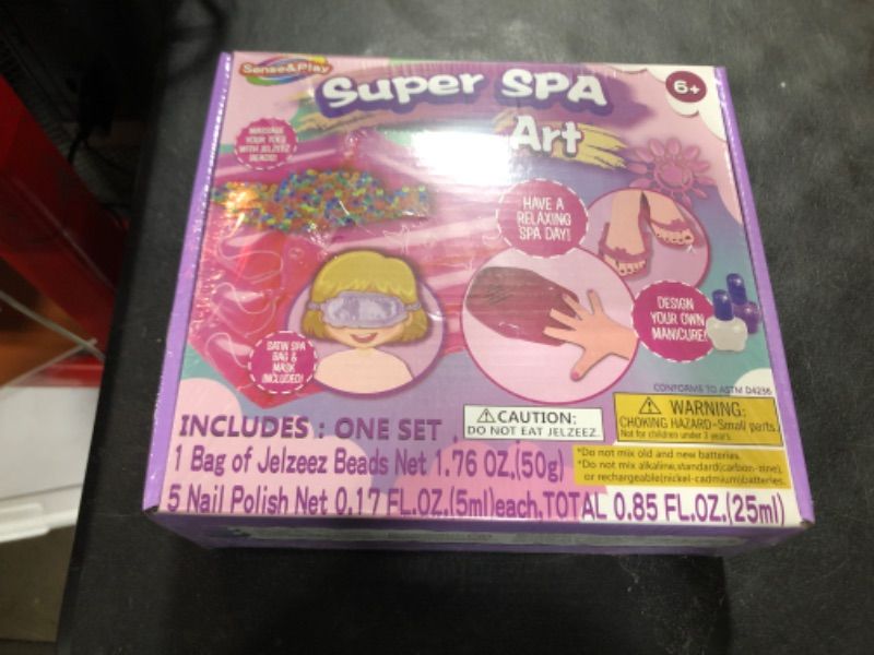 View 2 of Kids Spa Kit for Girls, The Spa Deluxe Gift Set Include, Kids Nail Polish Set for Girls, Soothing Water Beads Foot Spa for Kids, Pink Inflatable Foot Tub
