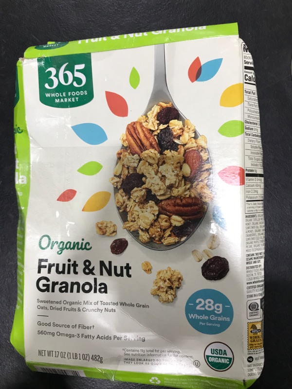 Photo 1 of 365 by Whole Foods Market, Organic Granola Fruit And Nut, 17 Ounce Fruit 1.06 Pound (2 PACK)