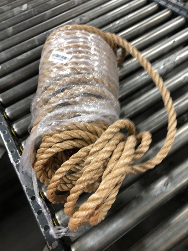 Photo 2 of SGT KNOTS Twisted ProManila Rope - UnManila, Twisted 3 Strand outdoor rope, Lightweight Synthetic Rope for DIY Projects, Marine, Commercial (2" x 25ft) 2 inch x 25 ft