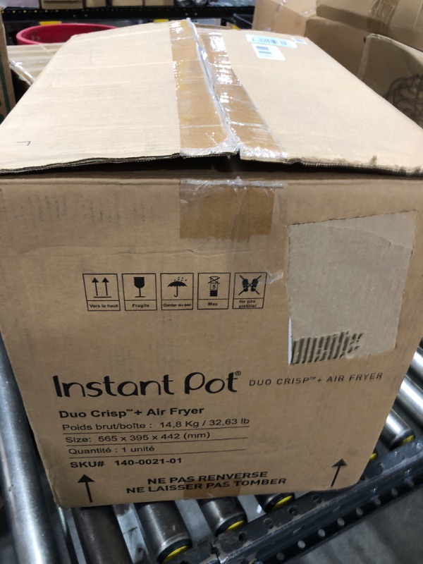 Photo 1 of Instant Pot Duo Crisp 11-in-1 Air Fryer and Electric Pressure Cooker Combo with Multicooker Lids that Fries, Steams, Slow Cooks, Dehydrates,Free App With Over 800 Recipes, Black/Stainless Steel, 8QT