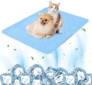 Photo 1 of Dog Cooling Mat, 22'' x 28'' Pet Cooling Mat for Dogs Cats, Summer Ice Silk Dog Cooling pad & Washable Pee Pad for Indoor or Outdoor - Bottom Waterproof and Anti Slip
