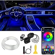 Photo 1 of Interior Car LED Strip Lights APP Control, 5 in 1 RGB 16 Million Colors Ambient Lighting Kit with 236 inches Fiber Optic, Music Mode Inside Car Lighting...
