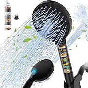 Photo 1 of RISE Filtered Shower Head with Handheld, High Pressure 9 Spray Mode Matte Black Showerhead with Filters, detachable shower head,Water Softener Filters Beads for Hard Wate