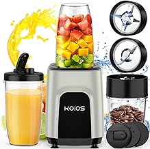 Photo 1 of KOIOS 900W Countertop Blenders for Shakes and Smoothies, Protein Drinks Baby Food Nuts Spices, Grinder for Beans, 11 Pes Personal Blender with 2x18.6oz and 10oz Cups, BPA Free
