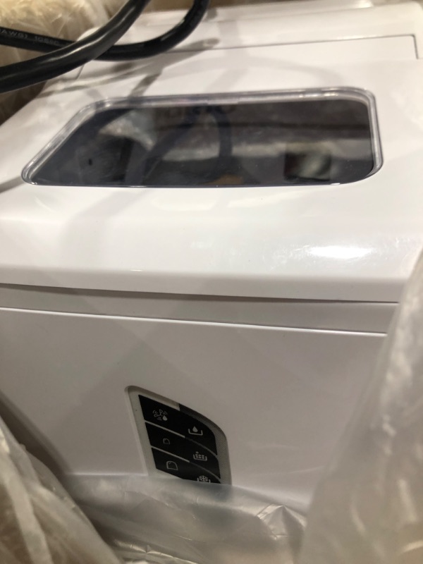 Photo 1 of Igloo Automatic Ice Maker, Self- Cleaning, Countertop Size, 26 Pounds in 24 Hours, 9 Large or Small Ice Cubes in 7 Minutes, LED Control Panel, Scoop Included, Perfect for Water Bottles, Mixed Drinks 26 Lb White