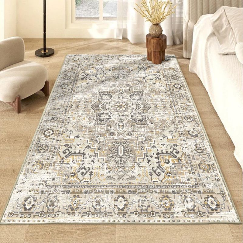 Photo 1 of  Machine Washable Rugs for Living Room, Boho Area Rug with Non-Slip Backing, Stain Resistant Vintage Medallion Rug for Bedroom, Ultra-Thin Boho Large Area Rugs for Home Decor