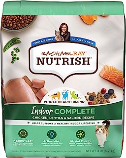 Photo 1 of Rachael Ray Nutrish Indoor Complete Chicken with Lentils & Salmon Recipe Natural Dry Cat Food - 14 lb bag