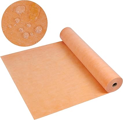 Photo 1 of Waterproof Membrane for Shower 3.3 FT x 33 FT 108 SQ FT 20mil Waterproofing Membrane Tile Underlayment Polyethylene Fabric Roll for Bathroom Wall Floor
