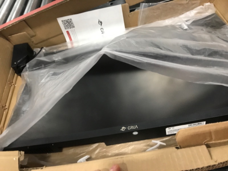 Photo 2 of CRUA 24 Inch 144hz/180hz Curved Gaming Monitor, FHD 1080P Frameless Computer Monitors, Support AMD freesync Low Motion Blur, Eye Care, DisplayPort, HDMI, Compatible Wall Mountable Installs-Black 24inch FHD 180Hz