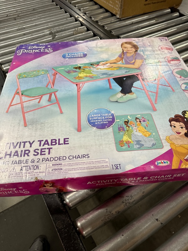 Photo 2 of Disney Princess Girls Folding Table & Chairs Set for Kids and Toddlers 36 Months Up to 7 years, includes: 1 Table (36" L x 24" W x 20" H), 2 Chairs (13" L x 13.5" W x 21" H) Weight Limit: 70 lb