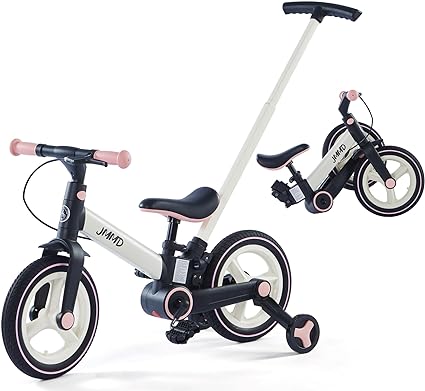 Photo 1 of Toddler Bike with Push Handle for Kids 18 Months-5 Years, 6 in 1 Push Bike with Training Wheels & Pedals, Balance Bike for Boys and Girls with Brakes & Kickstand
