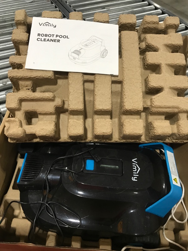 Photo 2 of 2024 Upgraded Robotic Pool Cleaner, Cordless Robotic Pool Vacuum, 5000 mAh Lasts Up to 120 Mins, Ideal for above Ground Pools, Self-Parking, LED Indicator, Efficient Leaf and Debris Removal