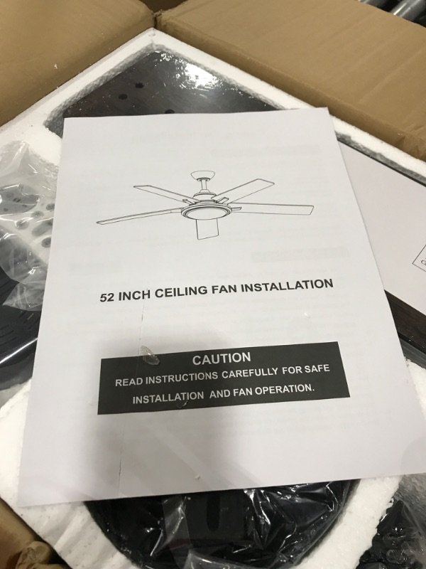 Photo 4 of  52 inch Ceiling Fans with Lights,Remote Control Multifunctional Quiet Fan with Three Color Temperature and Dimmable Light with Reversible Blades