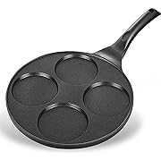 Photo 1 of Pancake Pan 4 Cups Pancake Maker Nonstick Pancake Griddle With PFOA Free Coating 10.5 Inch Mini Pancake Pan
