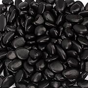 Photo 1 of 18 Pounds Decorative Pebbles Small Black Stones Aquarium Gravel River Rock, Natural Polished Decorative Gravel,Garden Ornamental Pebbles Rocks,Black Decorative Stones,Black Pebbles, Decor (Black)
