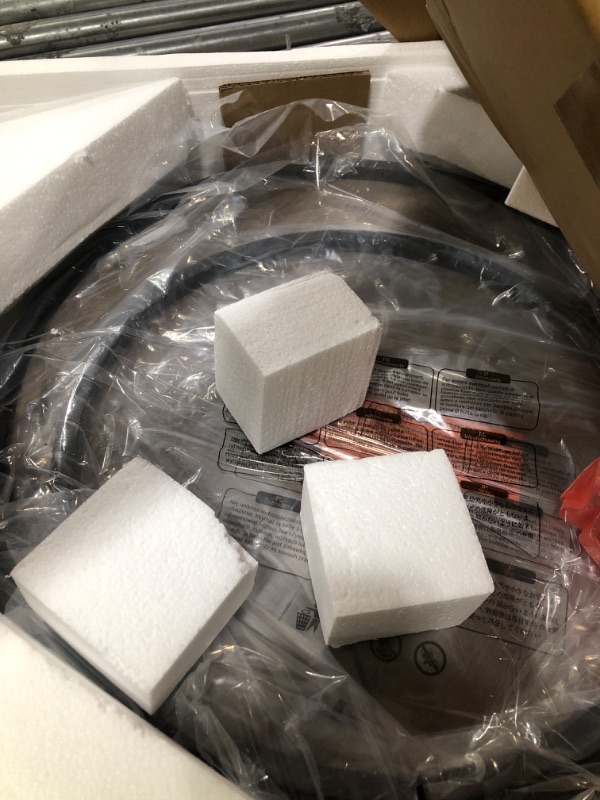 Photo 1 of VASAGLE Small Coffee Table Set of 2, Round Coffee Table with Steel Frame, Side End Table for Living Room, Bedroom, Office, Greige and Ink Black 19.7”Dia. x 15.7”H Greige + Ink Black