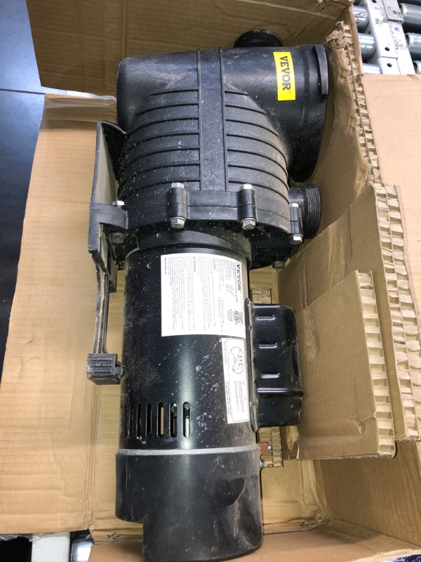 Photo 2 of (READ FULL POST) VEVOR Swimming Pool Pump 1.5HP 115V 1100W, Single Speed Pumps for Above Ground, Powerful Pool Pumps with Strainer Filter Basket, 5280 GPH Max. Flow, Certification of ETL for Security
