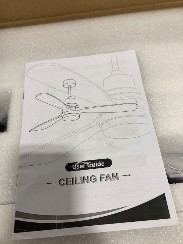 Photo 1 of 60 Inch Ceiling Fans with Lights 3 Downrods, Outdoor Ceiling Fan for Patios with Remote Control, ETL Listed, 3 Blades Wood Ceiling Fans Reversible Quiet Dc Motor for Indoor Bedroom Farmhouse Walnut Wood 60 inch