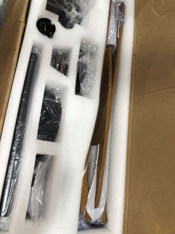 Photo 1 of 60 Inch Ceiling Fans with Lights 3 Downrods, Outdoor Ceiling Fan for Patios with Remote Control, ETL Listed, 3 Blades Wood Ceiling Fans Reversible Quiet Dc Motor for Indoor Bedroom Farmhouse Walnut Wood 60 inch