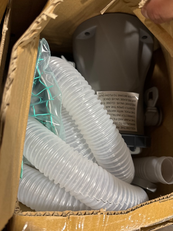 Photo 1 of Bestway Fast Set 12’ x 30” Inflatable Round Soft Sided Above Ground Pool Set 12ft. X 30in. Gray Wicker