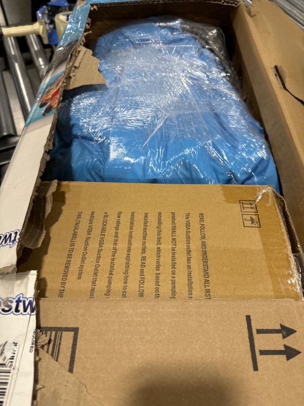 Photo 1 of Bestway Fast Set 12’ x 30” Inflatable Round Soft Sided Above Ground Pool Set 12ft. X 30in. Gray Wicker