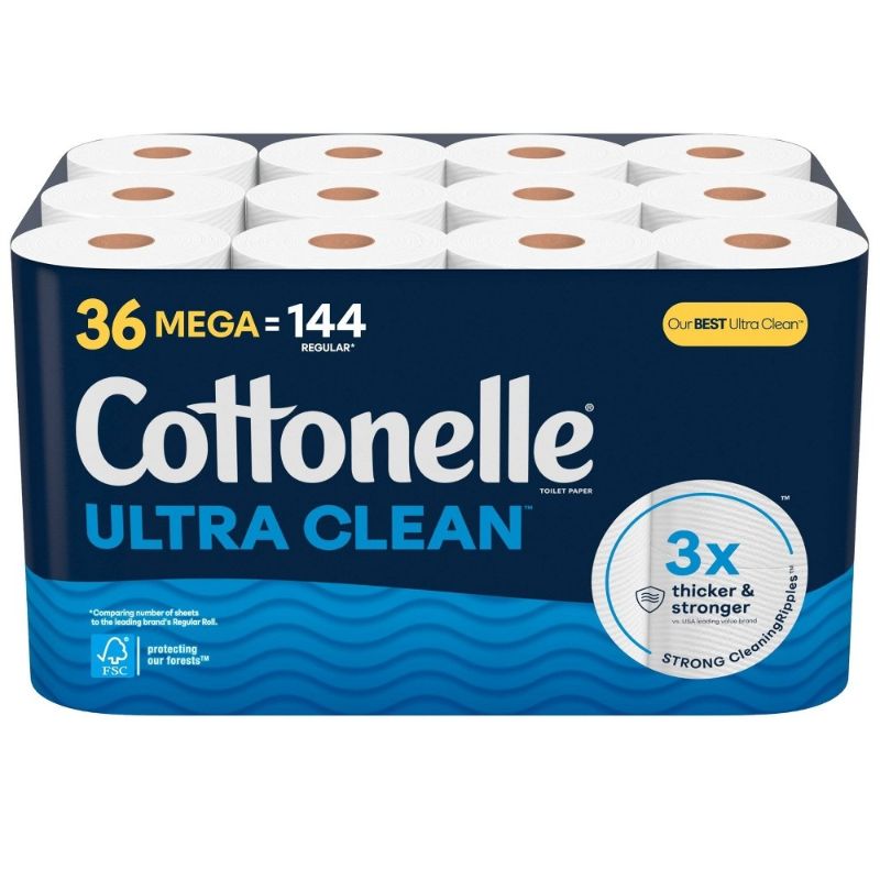 Photo 1 of Cottonelle Ultra Clean Toilet Paper 36 Mega Rolls
