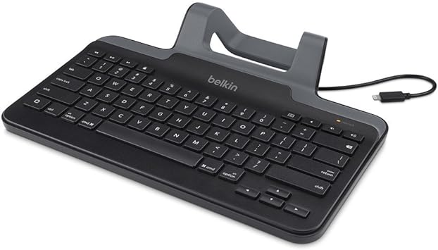 Photo 2 of Belkin Wired Keyboard Stand For Apple iPad - Tablet Stand for Apple iPad, iPad Pro, iPad Mini & iPad Air Models w/ Lightning Port - iPad Accessories - Wired Keyboard iPad Stand w/ Full Size Keycaps