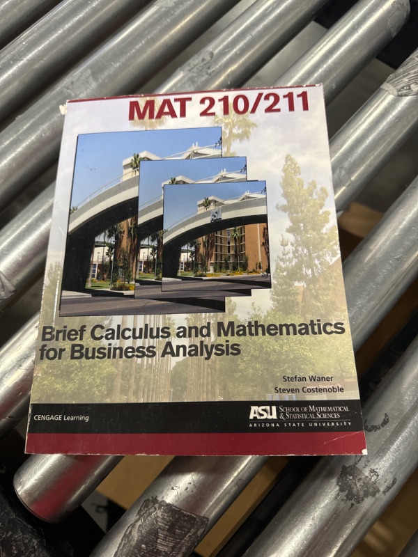 Photo 1 of Mat 210/211 Brief Calculus and Mathematics for Business Analysis