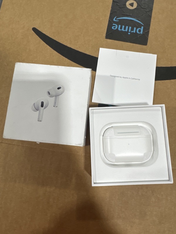 Photo 2 of Apple AirPods Pro (2nd Generation) Wireless Ear Buds with USB-C Charging, Up to 2X More Active Noise Cancelling Bluetooth Headphones, Transparency Mode, Adaptive Audio, Personalized Spatial Audio